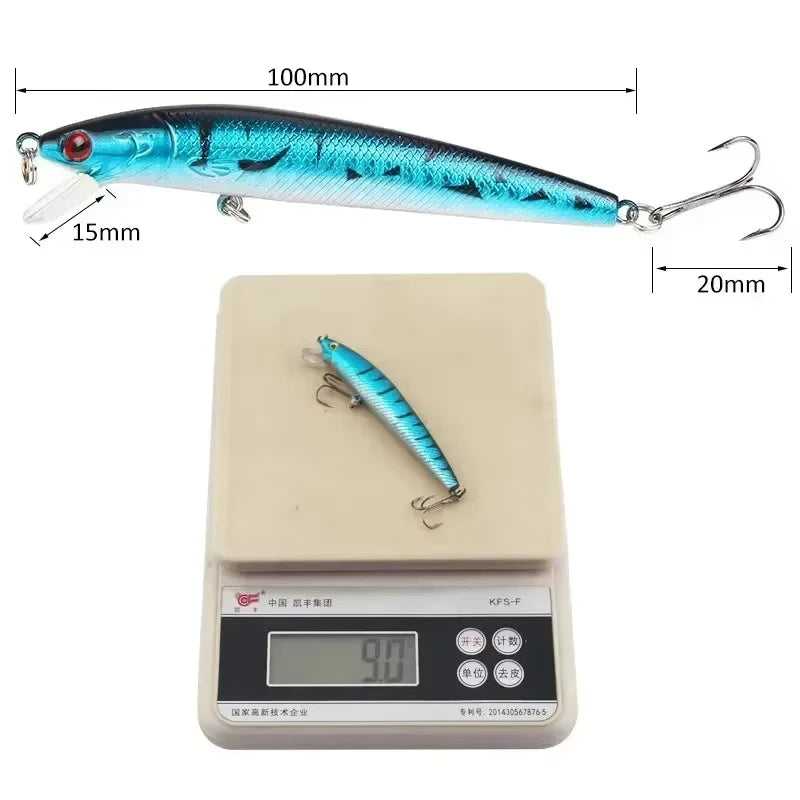 10pcs 9g/10cm Fishing Lures Minnow