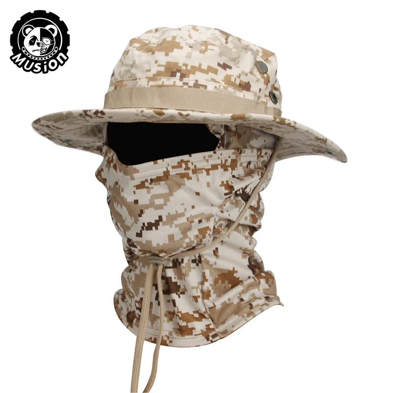 Camouflage Wide Brimmed Boonie Cap