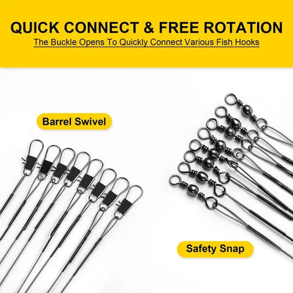 20PC  15/20/25/30cm Steel Wire Leader With Swivel