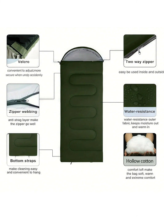 Camping Sleeping Bag, Extended And Thickened Version