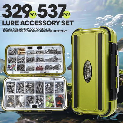 329pcs Fishing Kit with Tackle Box Complete Lure Set