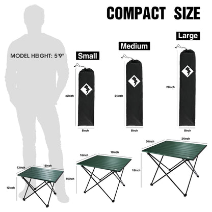 Ultralight Aluminum Folding Table with Carry Bag