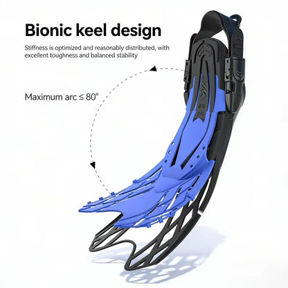 Snorkel / Swimming Flippers Open Heel Travel Size Adult Men/ Women