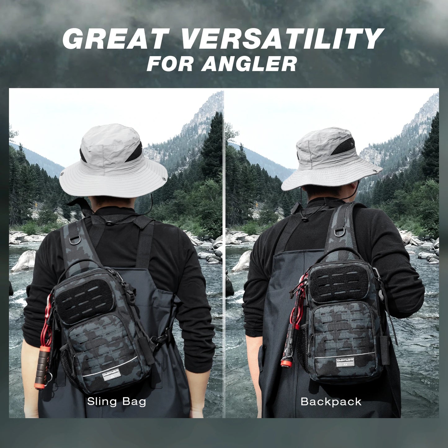 Fishing Backpack Tackle Sling Bag