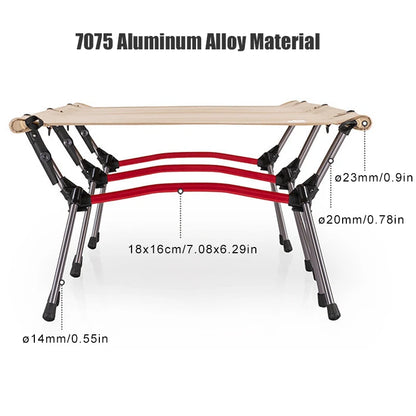 Camping Cot with Leg Extenders Ultralight Aluminum Alloy
