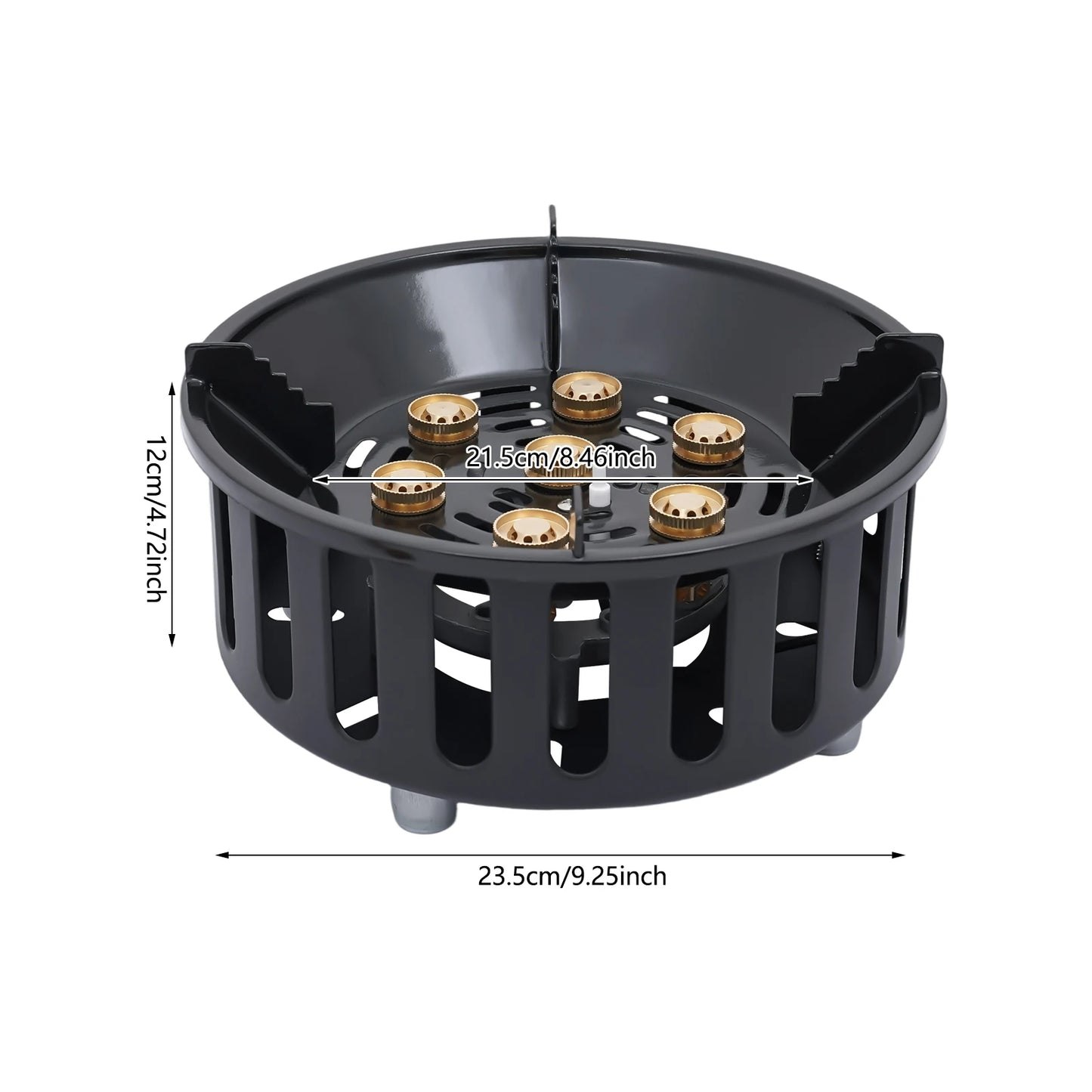 7-Core Camping Stove High-Power Strong Gas Burner Electronic Ignition 21000W