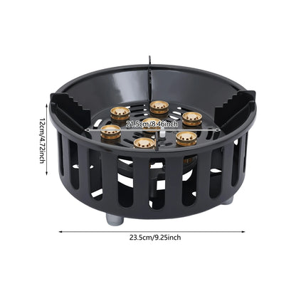 7-Core Camping Stove High-Power Strong Gas Burner Electronic Ignition 21000W