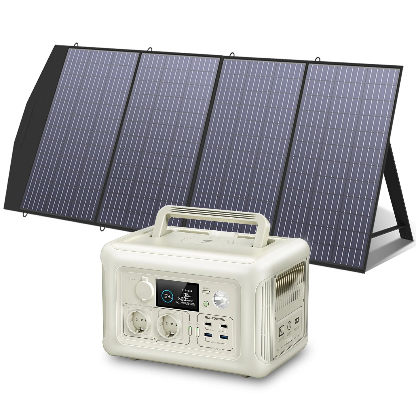 ALLPOWERS R600 Portable Power Station with Portable SolarPanel