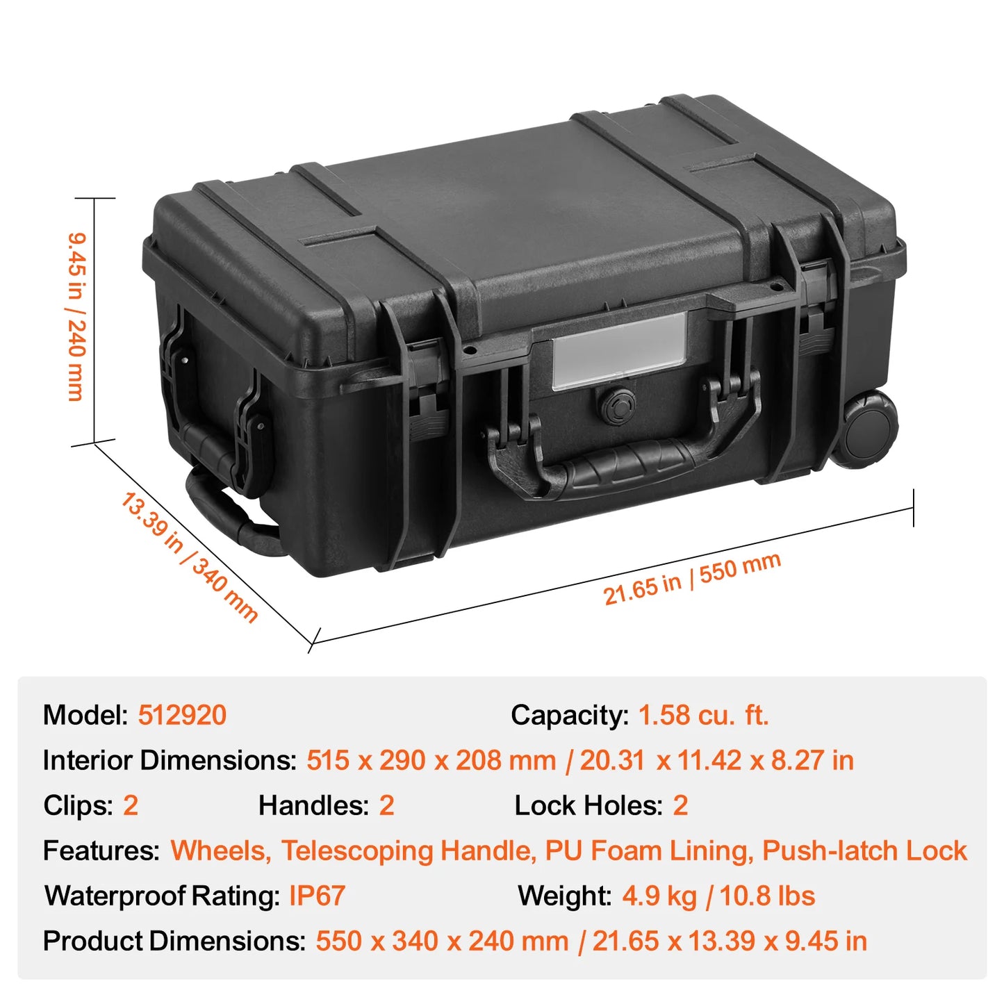 IP67 Weatherproof Heavy Duty Protective Case