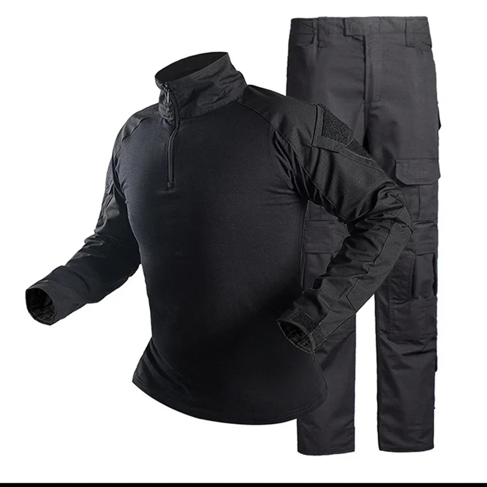 Camo Tactical Uniform Ripstop Suit Multi Pocket Suits Hunting Pants/ Shirts Clothes Sets