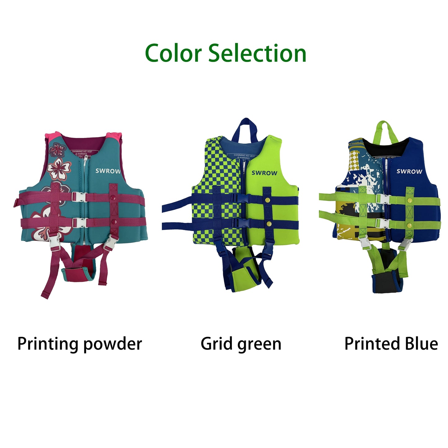 Neoprene Life Jacket for Kids, Boys Girls Drifting Flotation Swimming Aid