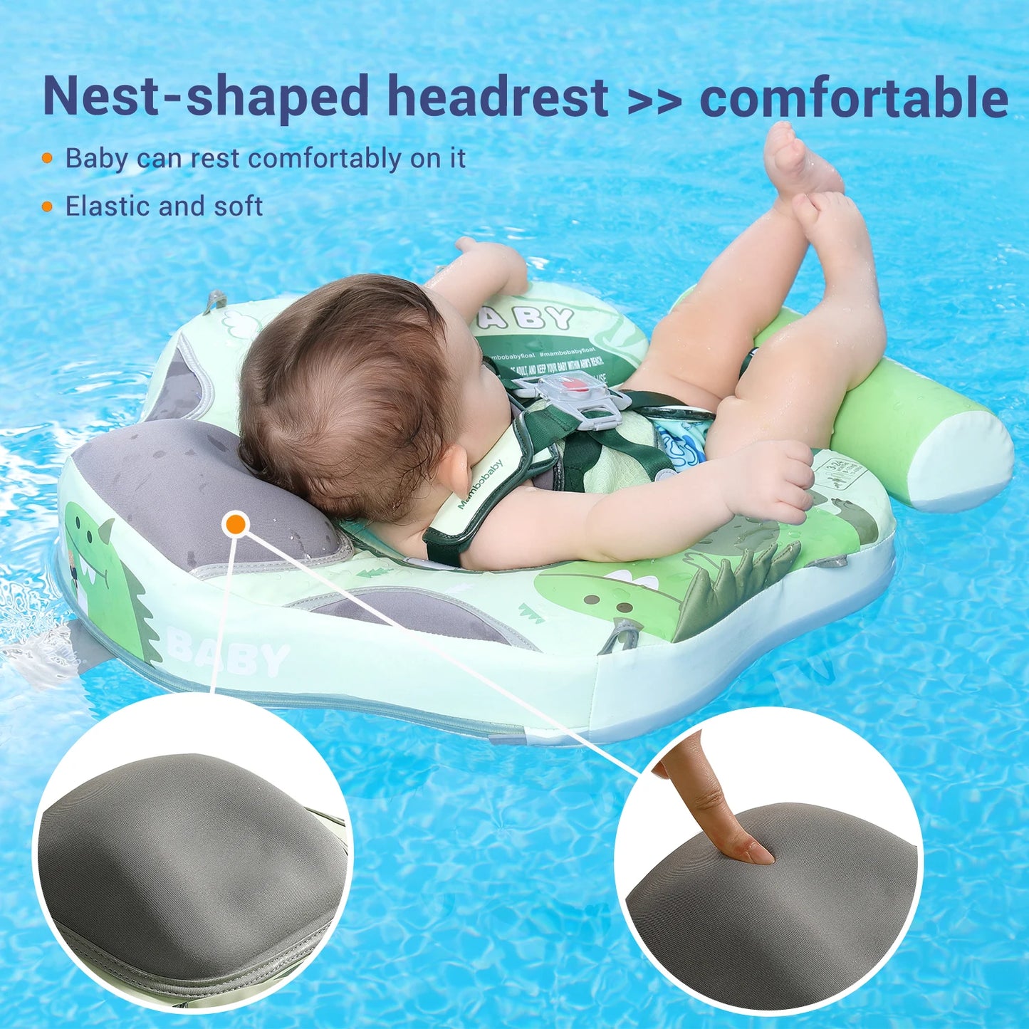Non-Inflatable Baby Float with Canopy