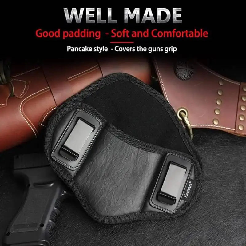 Men's gun holster PU leather hidden gun bag g 17 19 1911 43X Men's hidden carrying gun holster