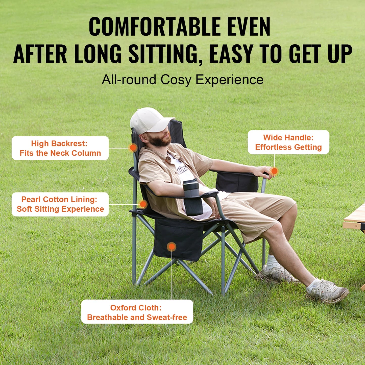 SucceBuy Camping Folding Chair for Adults