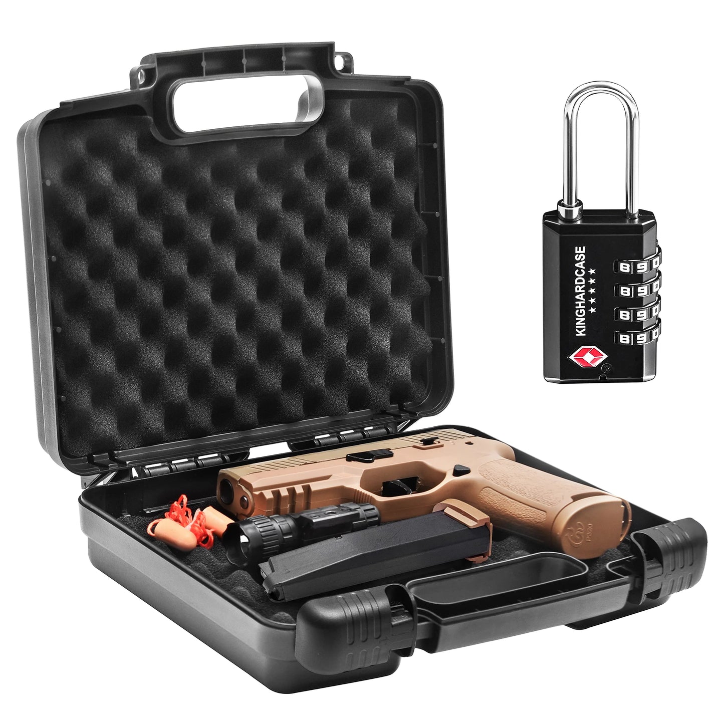 9mm Gun Case TSA Approved Firearm Travel Case with 1 TSA Lock